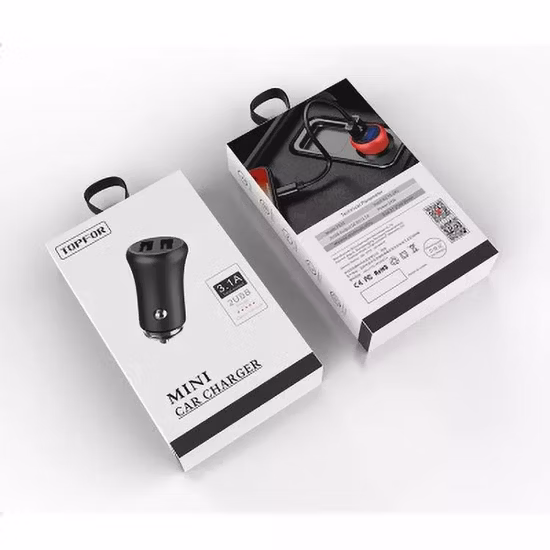 Logo personnalisé imprimé avec fenêtre transparente, emballage suspendu au détail, carton pliable noir mat, boîte en papier à onglets suspendus